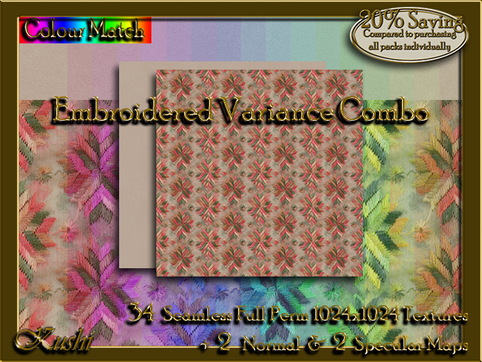 Embroidered Variance Combo Seamless Textures 