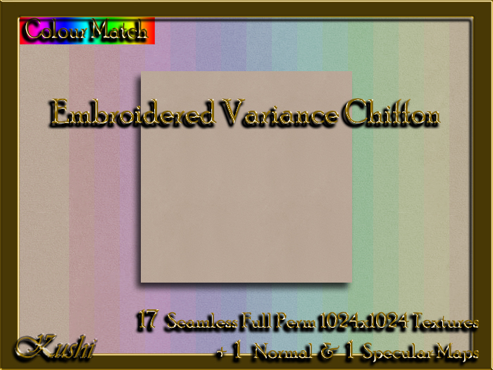 Embroidered Variance Chiffon Solid Seamless Textures
