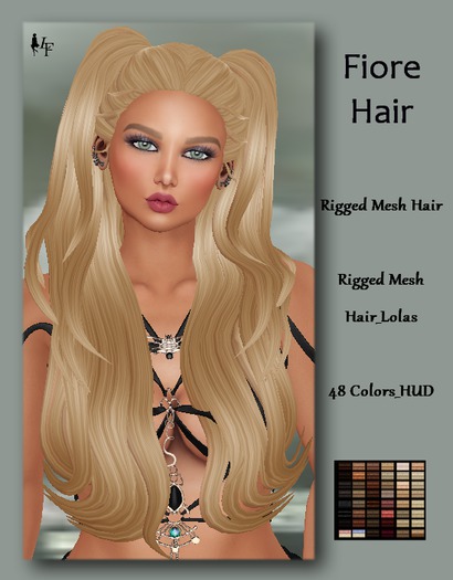 *LF* Fiore Rigged Mesh Hair w/48 Colors/HUD