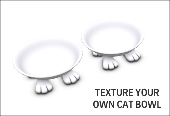 Zooby Cat Life Texture Kit Cat Feet Bowl BOXED
