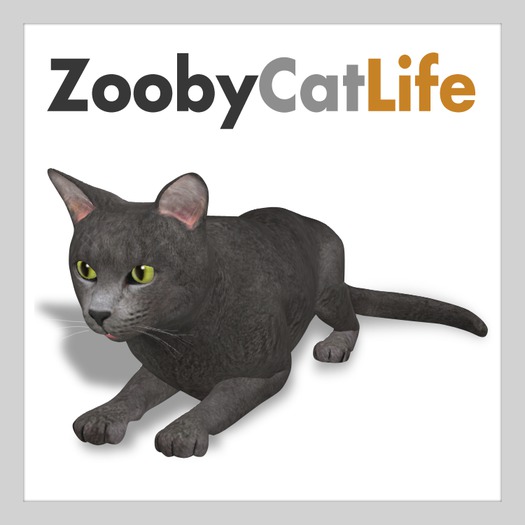 Zooby Cat Life Dark Gray Cat Avatar BOXED