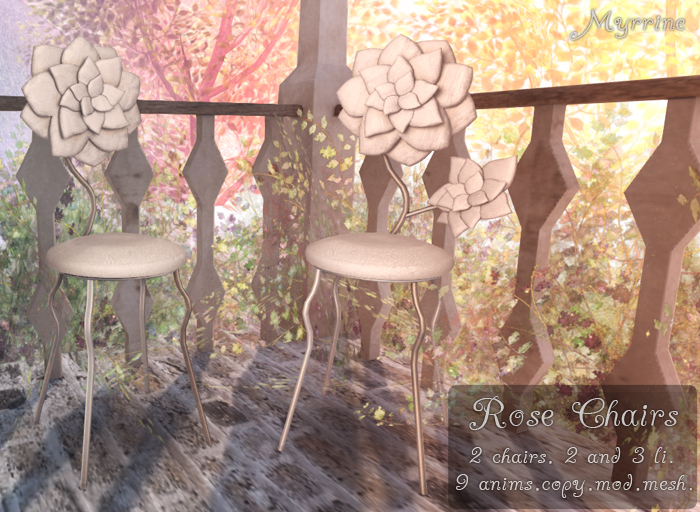 Roses chairs - white (boxed)