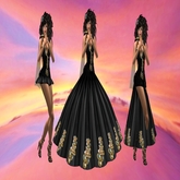 KL ANGELICA IN BLACK- GOWN- MEDIEVAL DRESS- PARTY- GOTHIC DRESS- FORMAL DRESS- CASUAL DRESS