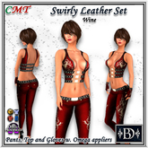< BD > SwirlyLeather set Wine