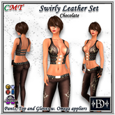 < BD > SwirlyLeather set Chocolate