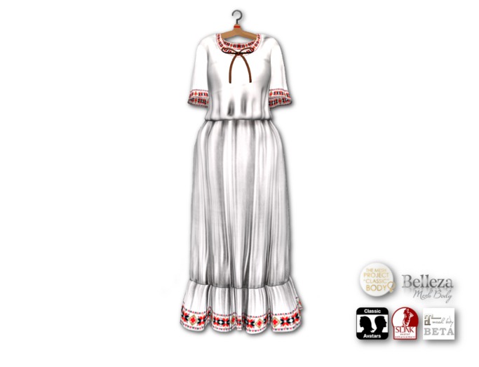 {amiable}Mesh Embroidered Pattern Boho Summer Maxi Dress01