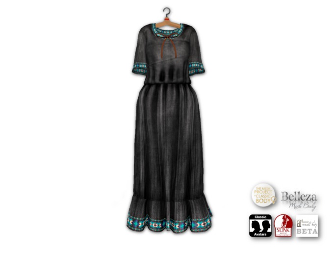 {amiable}Mesh Embroidered Pattern Boho Summer Maxi Dress03