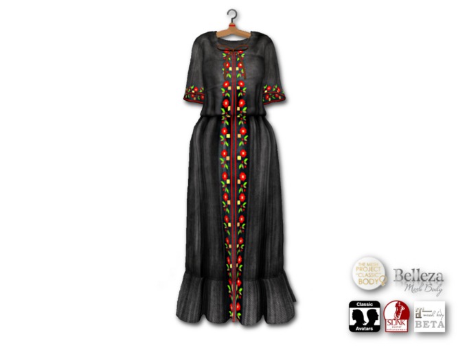{amiable}Mesh Embroidered Pattern Boho Summer Maxi Dress05