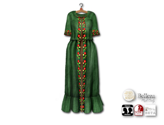 {amiable}Mesh Embroidered Pattern Boho Summer Maxi Dress07