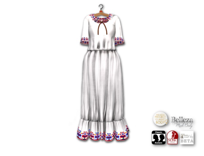 {amiable}Mesh Embroidered Pattern Boho Summer Maxi Dress11