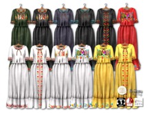 {amiable}Mesh Embroidered Pattern Boho Summer Maxi Dress(FAT PACK)