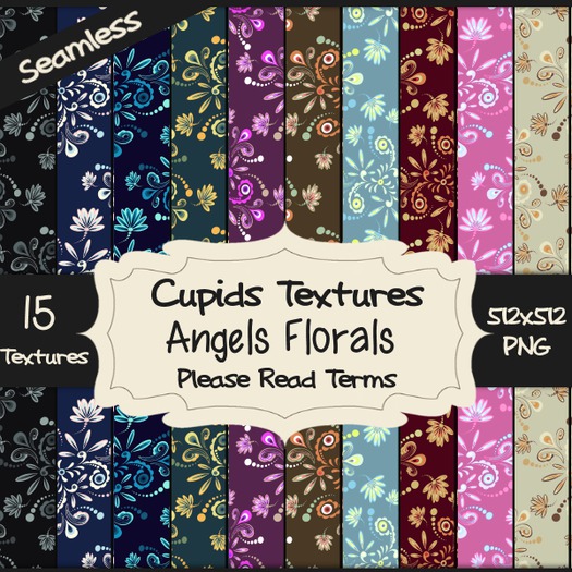 *Cupids Textures * 15 ANGELS FLORALS