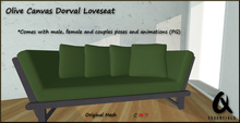 {Q-Essentials} Dorval Loveseat - Canvas Olive