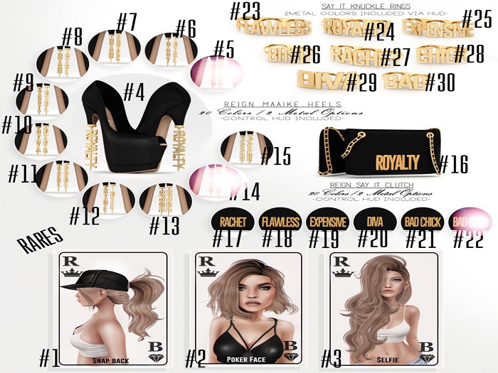 REIGN.- SAY IT! Knuckle Rings- (BAD) #30
