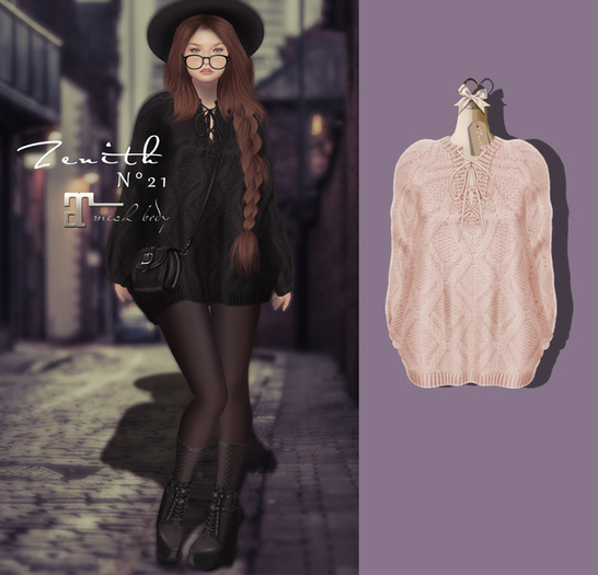=Zenith=Oversize Sweater (Rose) -Lara