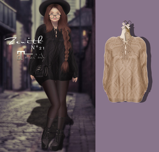 =Zenith=Oversize Sweater (Cream) -Lara