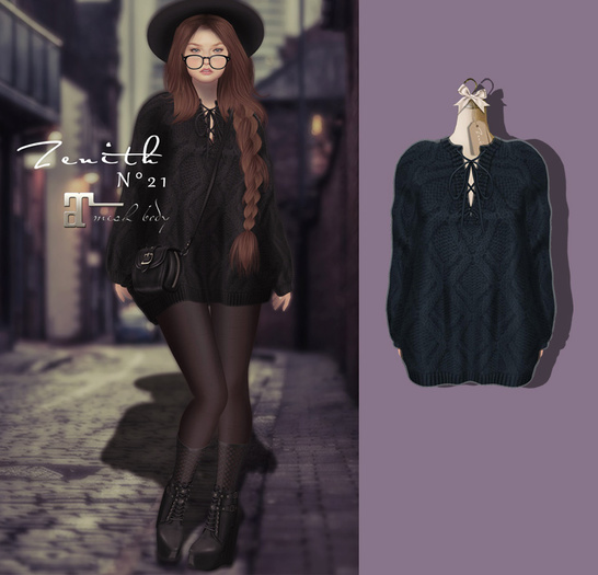 =Zenith=Oversize Sweater (Blue) -Lara