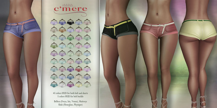 c'mere Belted Short Shorts - DEMO