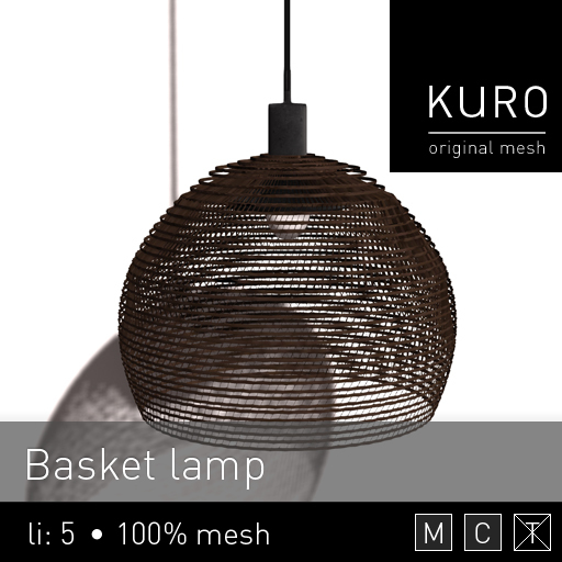 Kuro - Basket lamp