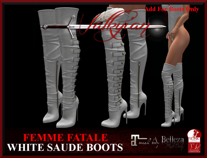 ~Valkyrian~ (Femme Fatale) White Suade (BOXED)