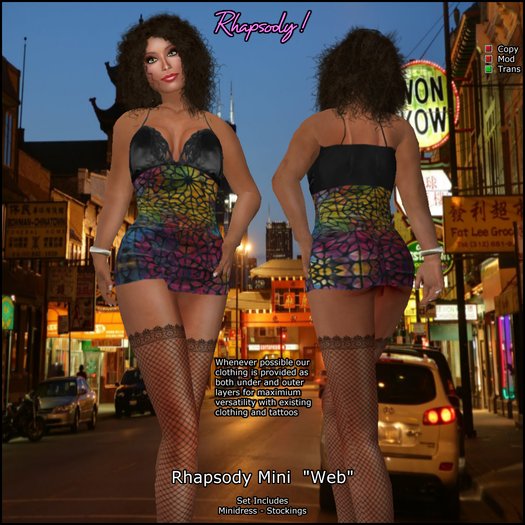 Rhapsody Mini Dress "Web"