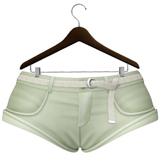 c'mere Belted Short Shorts Yellowgreen