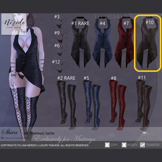 #10~Nerido~ Shiva Corset (Maitreya)-Chocolate