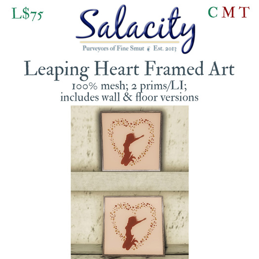 Salacity - Framed Leaping Heart