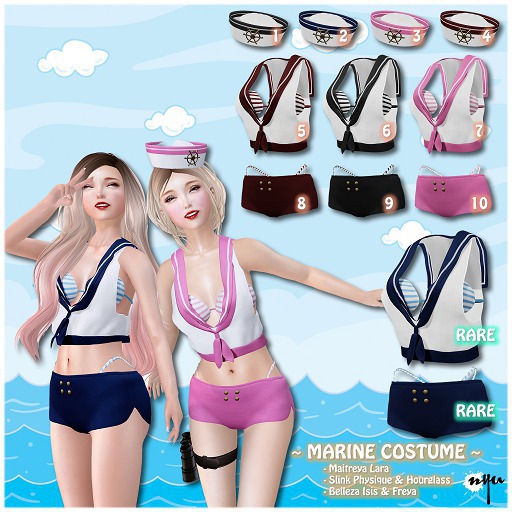 NYU - Marine Costume Shorts, Red (Freya)