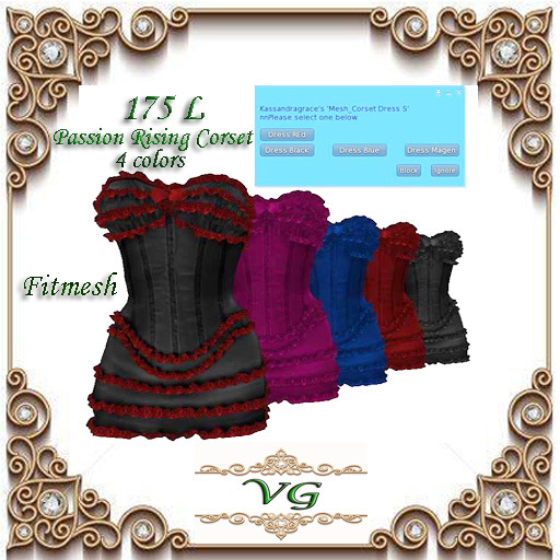 !VG Passion Rising Corset_Four Colors