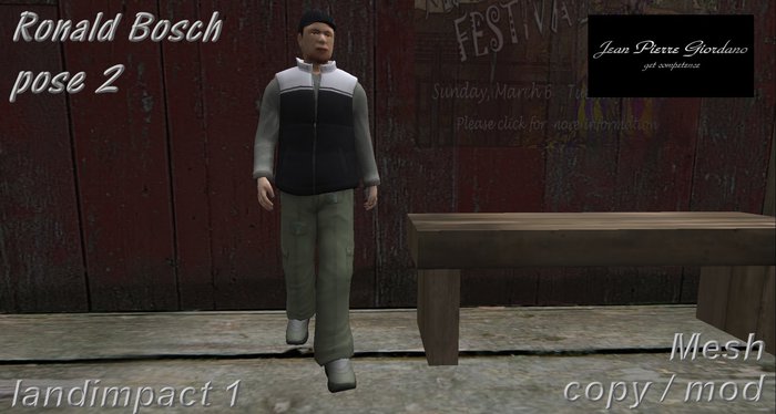 Ronald Bosch pose 2 mesh