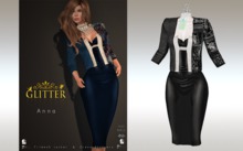 GLITTER - ANNA Mesh Outfit (jacket body mesh) Smoke