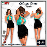 < BD > Chicago Dress Turquoise