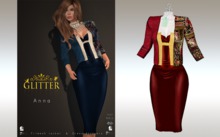 GLITTER - ANNA Mesh Outfit (Jacket body mesh) Cherry