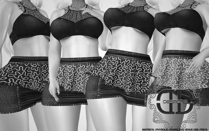 -Desmonia- Chyna Denim Skirtset Demo (Wear Me)