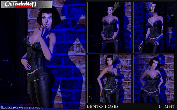 * OsTentatioN * BENTO Poses SET Night (Unpacker WEAR ME)