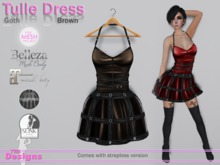 Tulle Dress Goth Brown