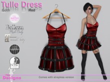 Tulle Dress Goth Red