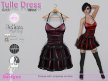 Tulle Dress Goth Wine