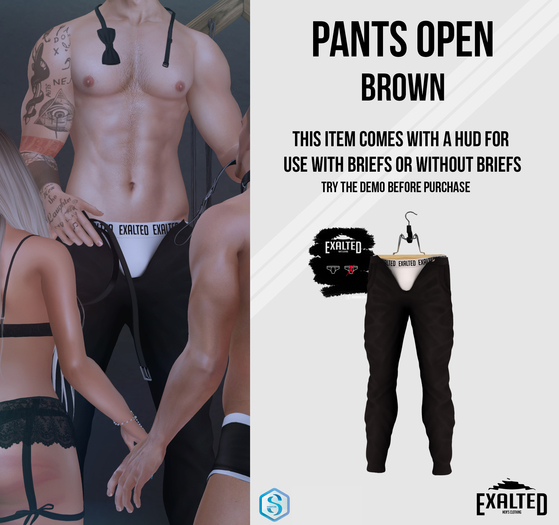 ExalteD - Pants Open {Signature} Brown