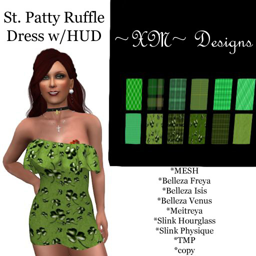 ~XM~ St. Patty Ruffle Dress w/HUD