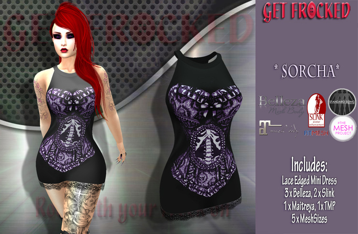 {Get Frocked} SORCHA Mini Dress - PURPLE