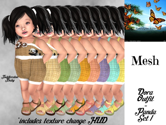 Dora Outfit TDB - Panda Set 1