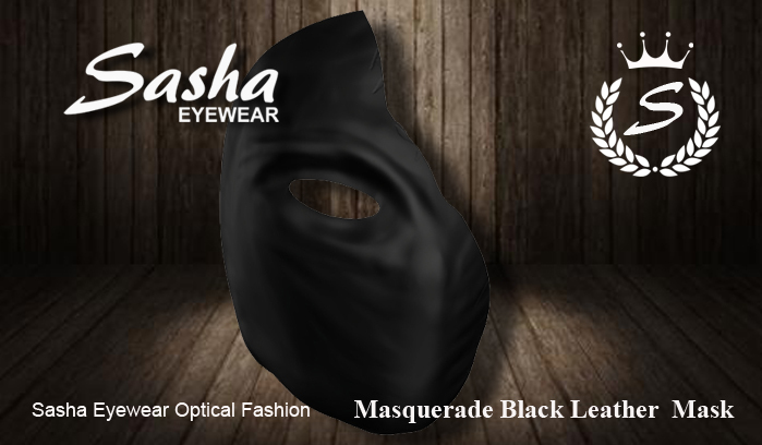 Masquerade Black Leather Mask by Sasha Eyewear