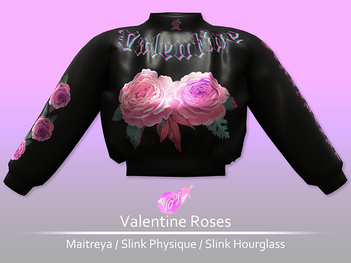 [VO.Z] Sweatshirt Top - Valentine Roses