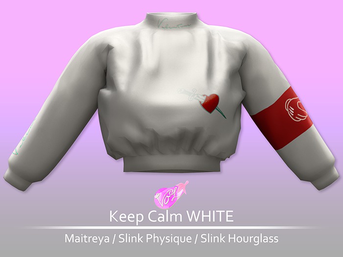 [VO.Z] Sweatshirt Top - Keep Calm WHITE