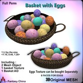 Full Perm Basket With Eggs