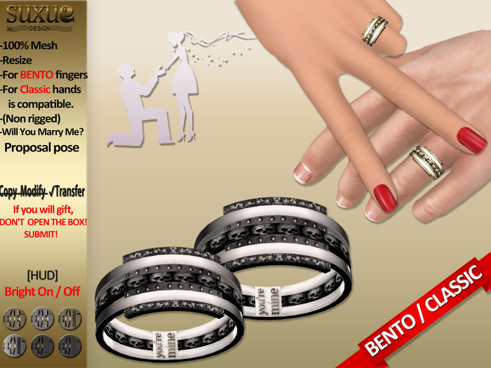 !    Su Xue    ! Mesh Bento ring warrior Female & Male