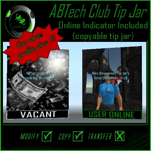 ABTech Club Tip Jar & Online Indicator - Copyable profile pics tip jar