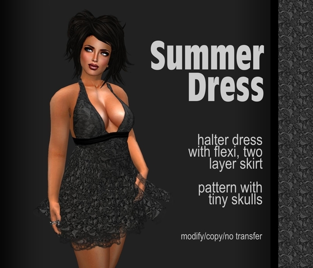 summer dress with skulls